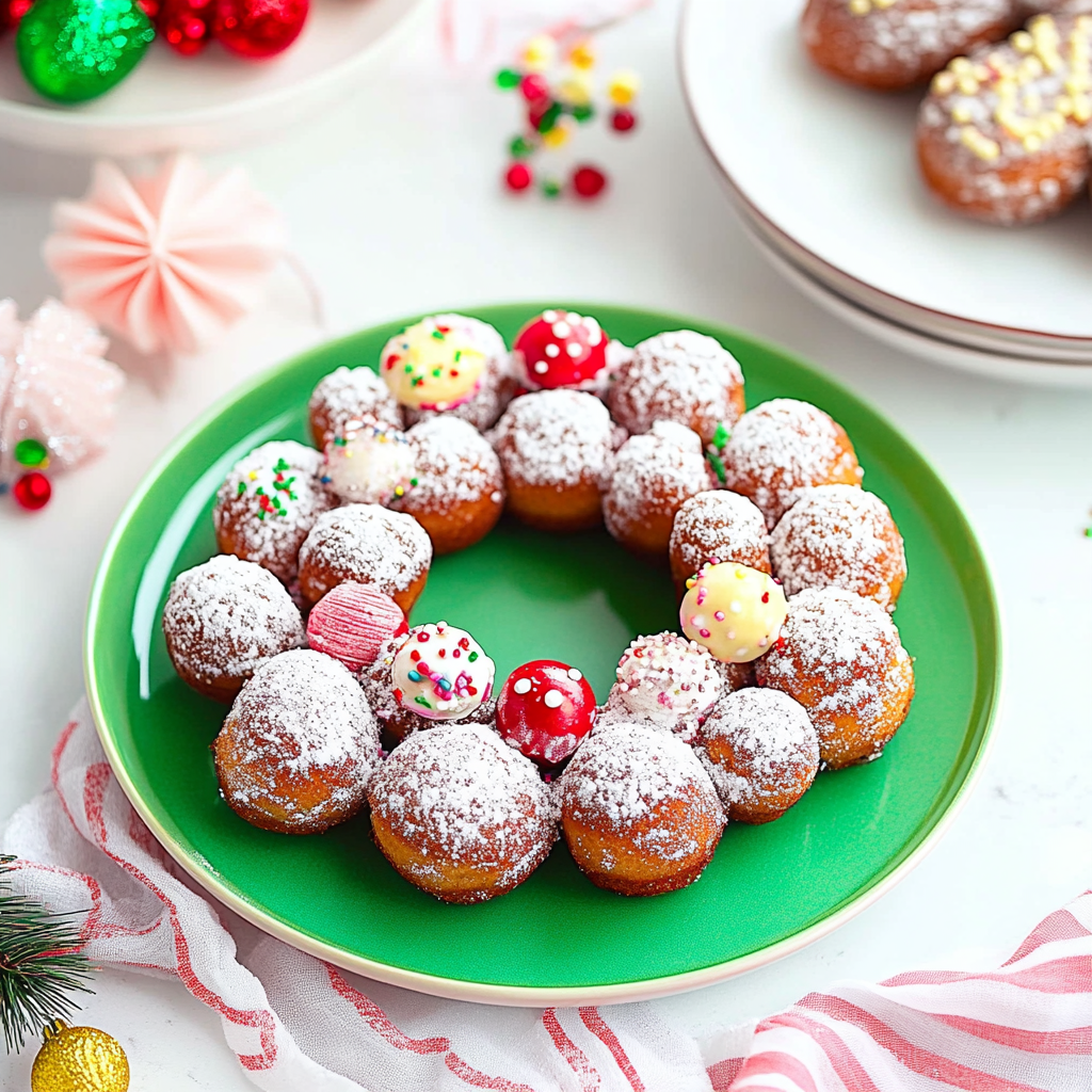 Donut Hole Christmas Wreath 1