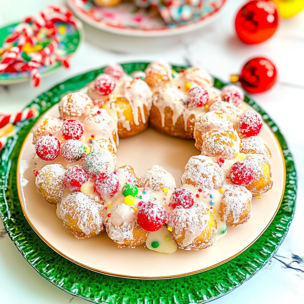 Donut Hole Christmas Wreath