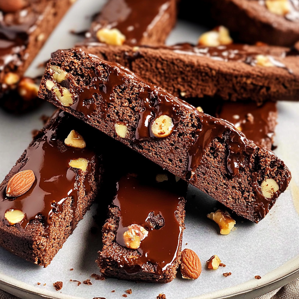 Double Chocolate Hazelnut Biscotti 1