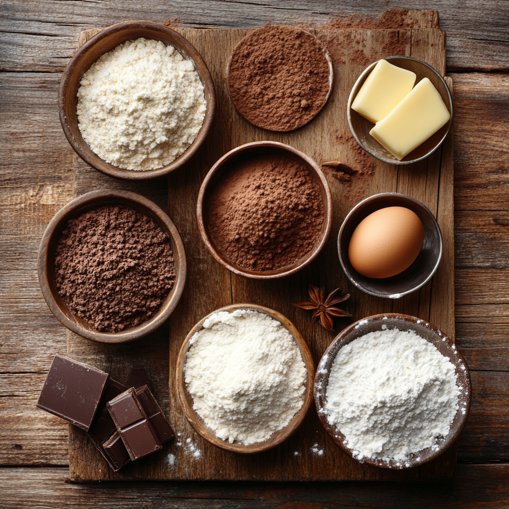 Double Chocolate Linzer Cookies ingredients