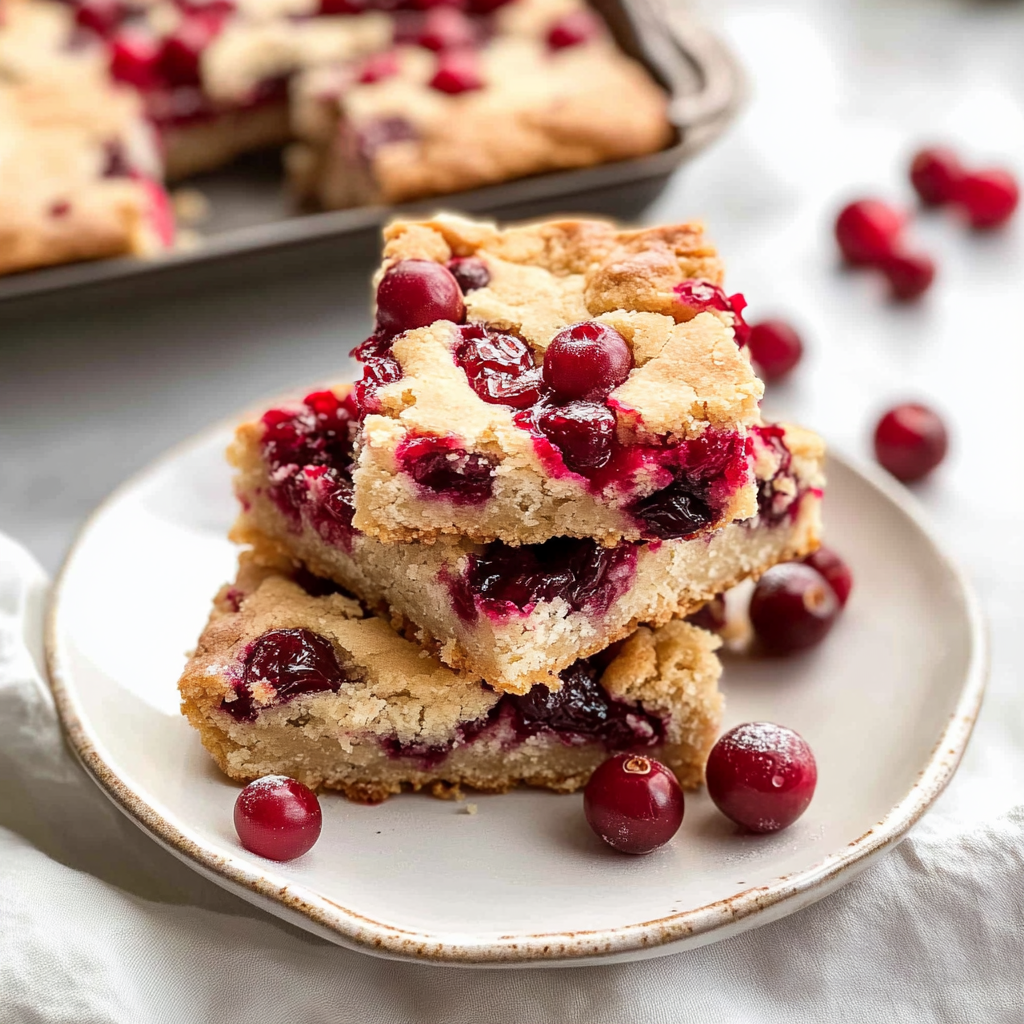 Fresh Cranberry Shortbread Bars 1
