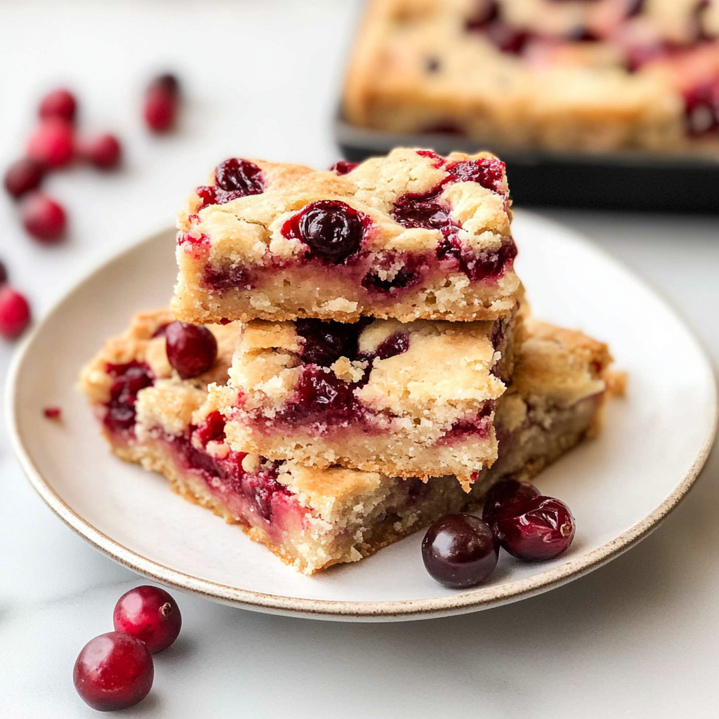 Fresh Cranberry Shortbread Bars 2