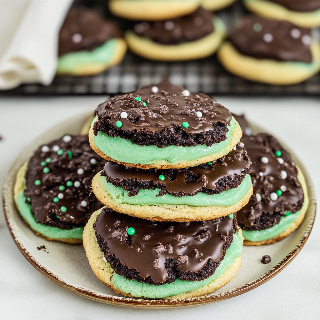 Grasshopper Cake Mix Cookies