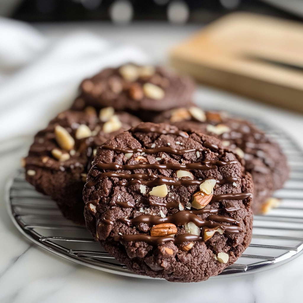 Hazelnut Double Chocolate Chunk Cookies 3