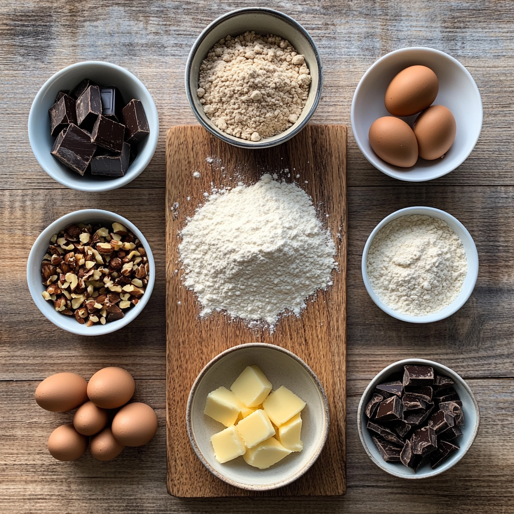 Hazelnut Milk Chocolate Chunk Chocolate Cookies ingredients