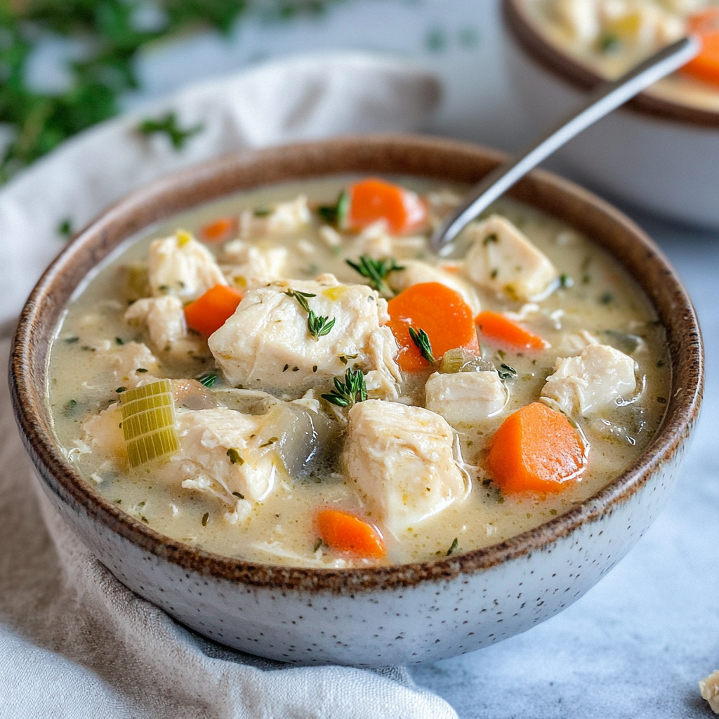 Healthy Chicken Pot Pie Soup