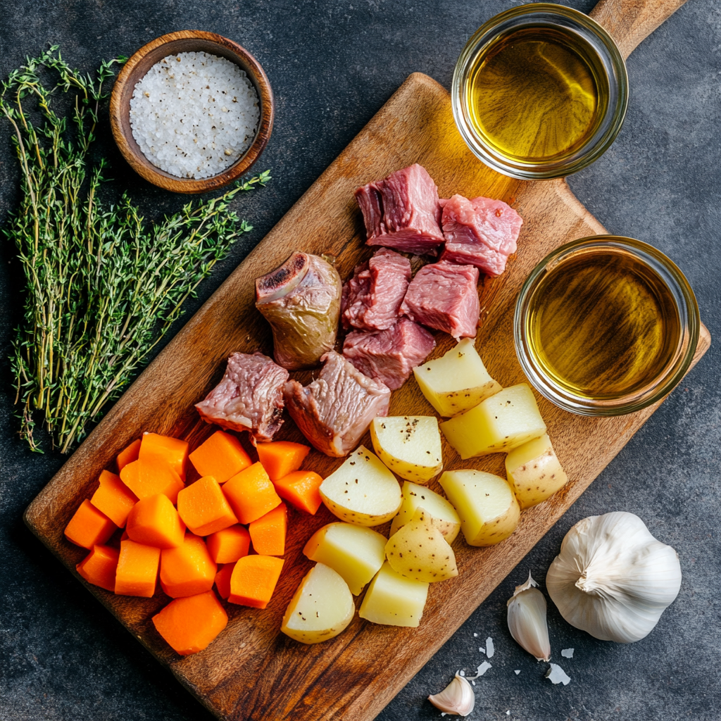 Lamb Stew ingredients