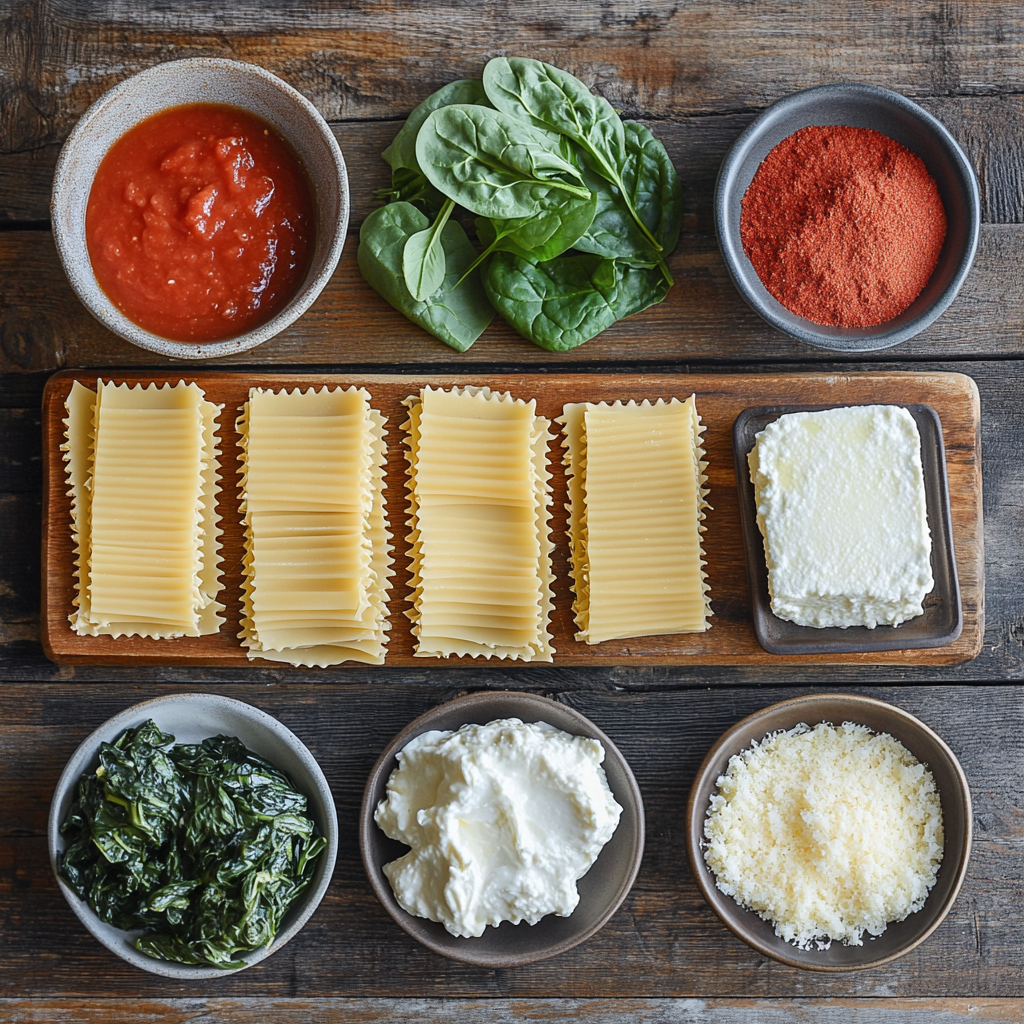 Lasagna Roll Ups ingredients