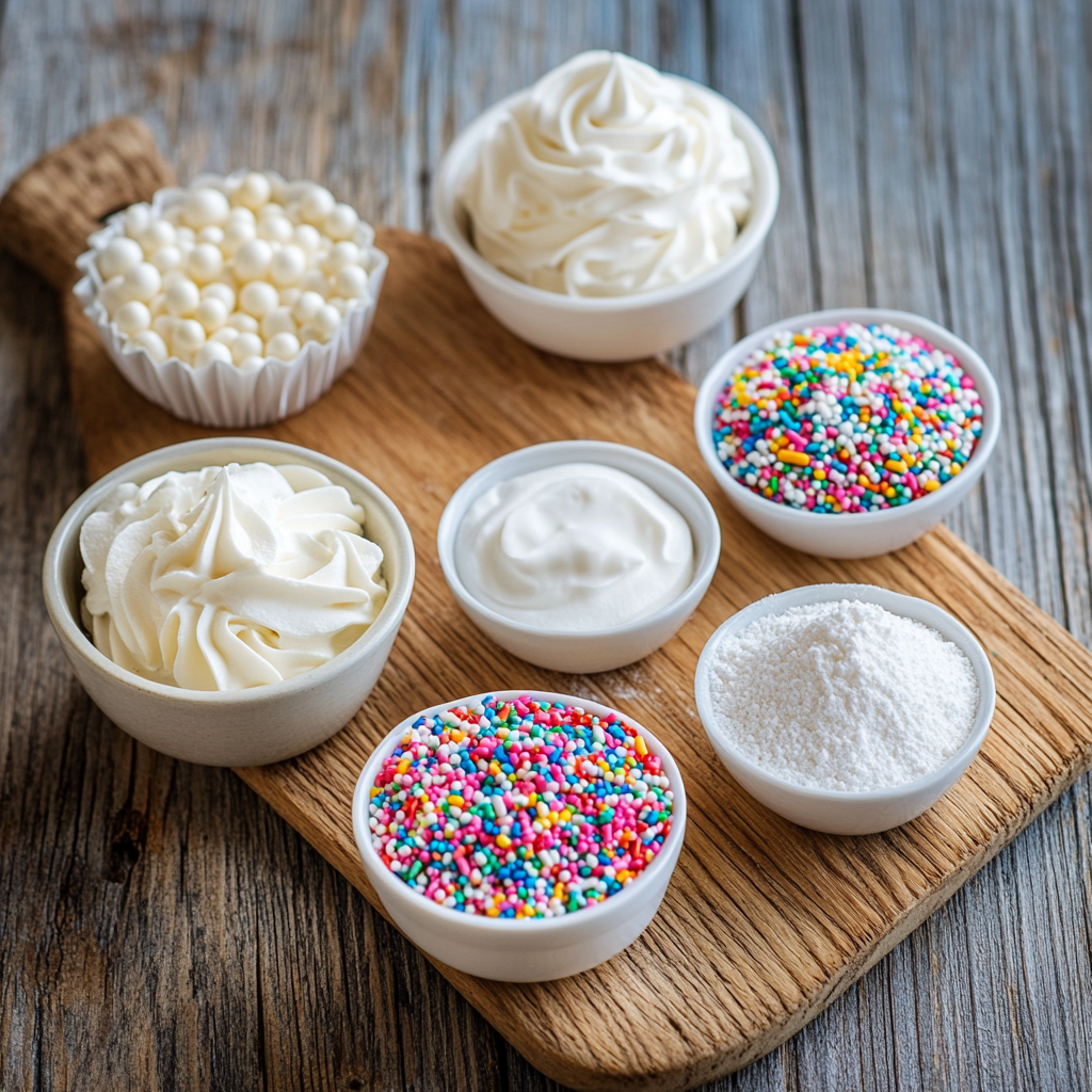 Little Debbie Christmas Tree Cake Dip ingredients