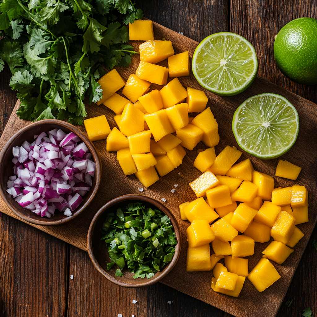 Mango Pico de Gallo ingredients