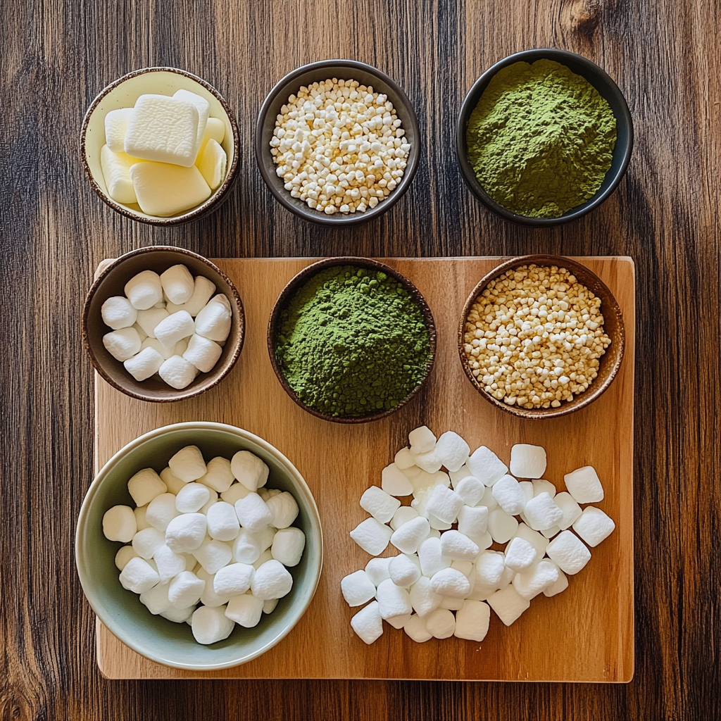 Matcha Rice Crispy Treats ingredients