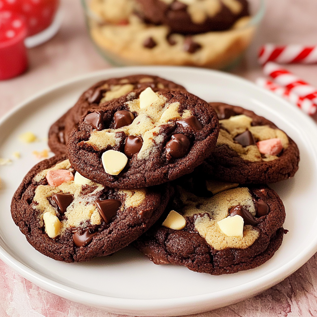 Mocha Peppermint Chocolate Cookies