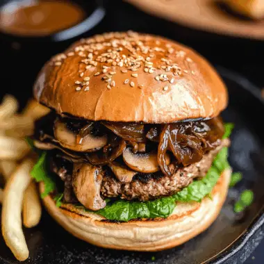 Mushroom Beef Burgers 3