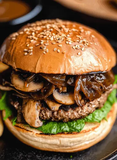 Mushroom Beef Burgers 3