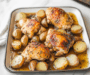 One Pan Garlic Roasted Chicken and Baby Potatoes