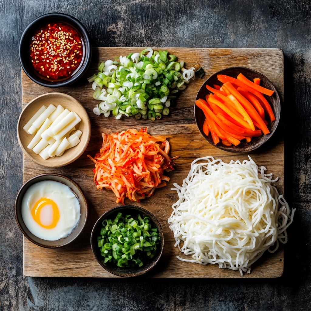 Quick Kimchi Noodles ingredients