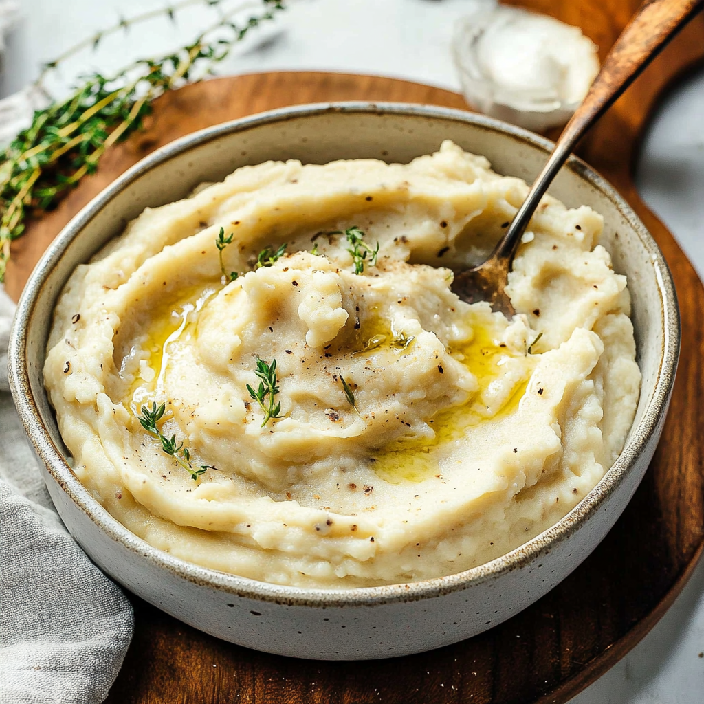 Slow Cooker Garlic Mashed Potatoes 1