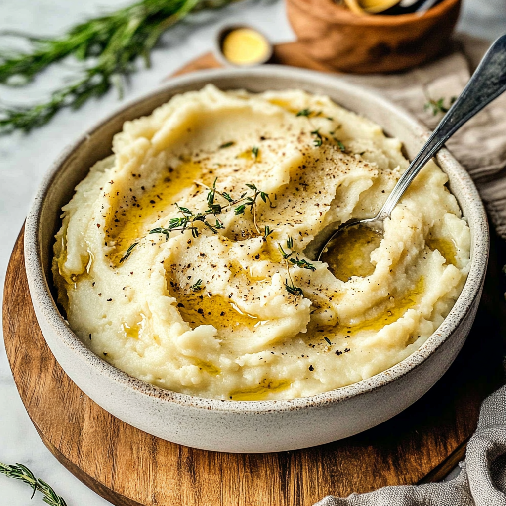 Slow Cooker Garlic Mashed Potatoes