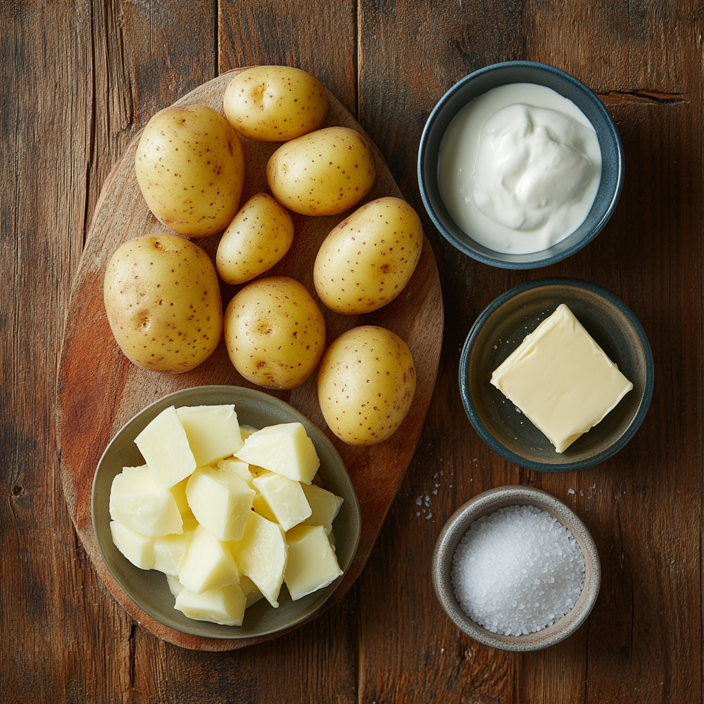 Slow Cooker Garlic Mashed Potatoes ingredients