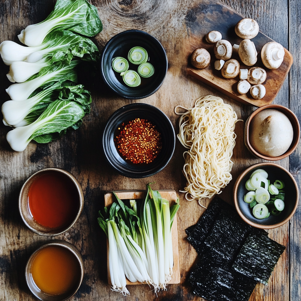 Smoky Vegan Ramen ingredients
