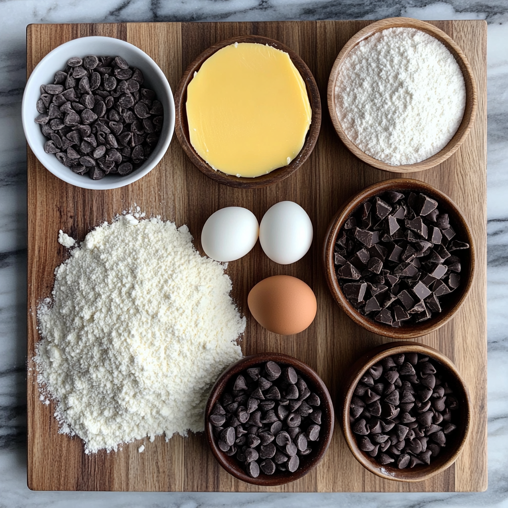 Triple Chocolate Cookies ingredients