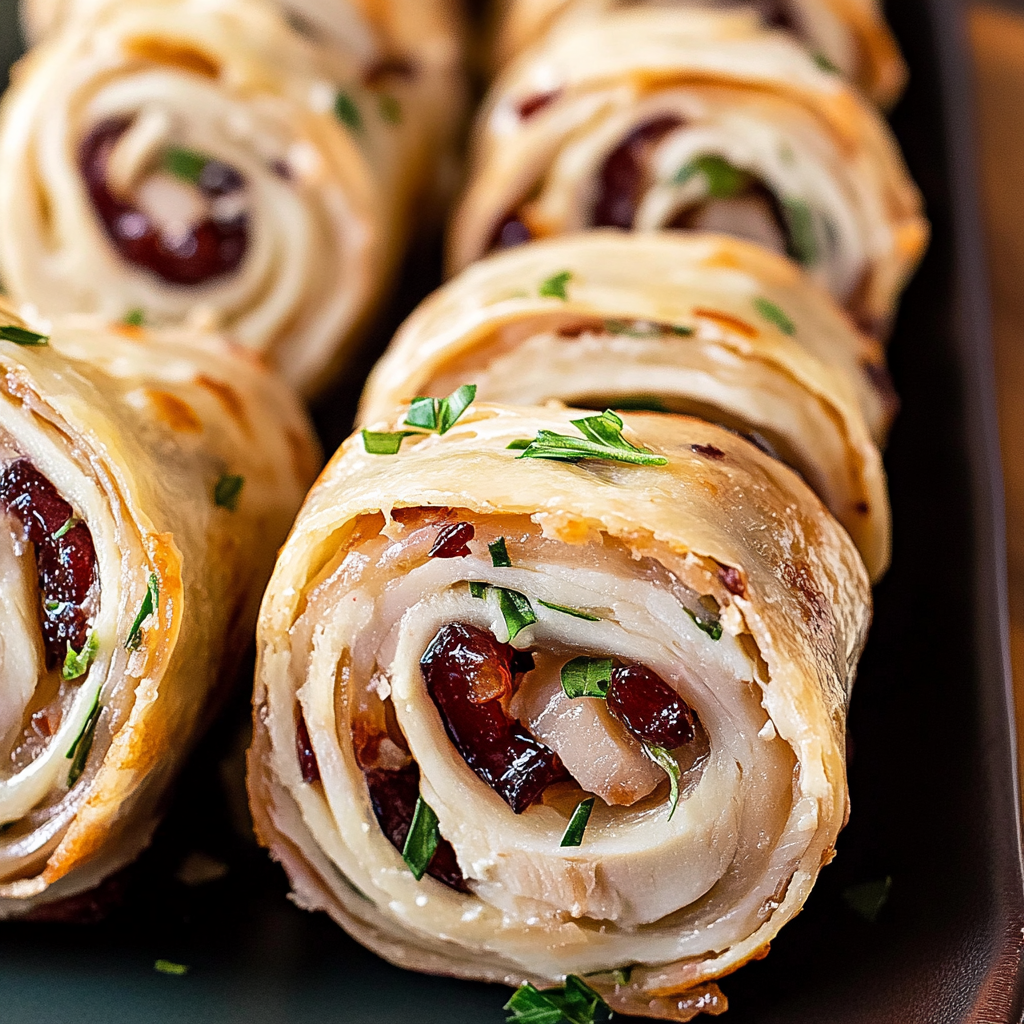 Turkey Cranberry Pinwheels