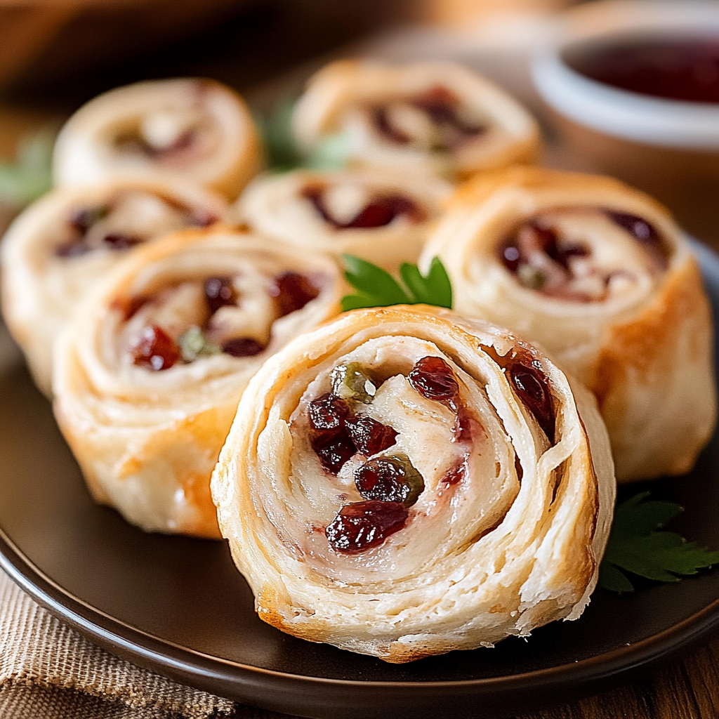 Turkey Cranberry Pinwheels