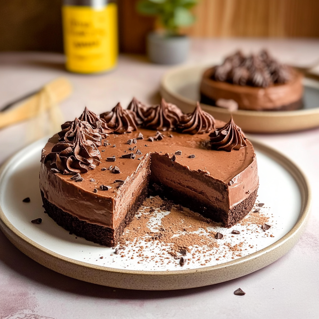 Vegan Chocolate Mousse Cheesecake