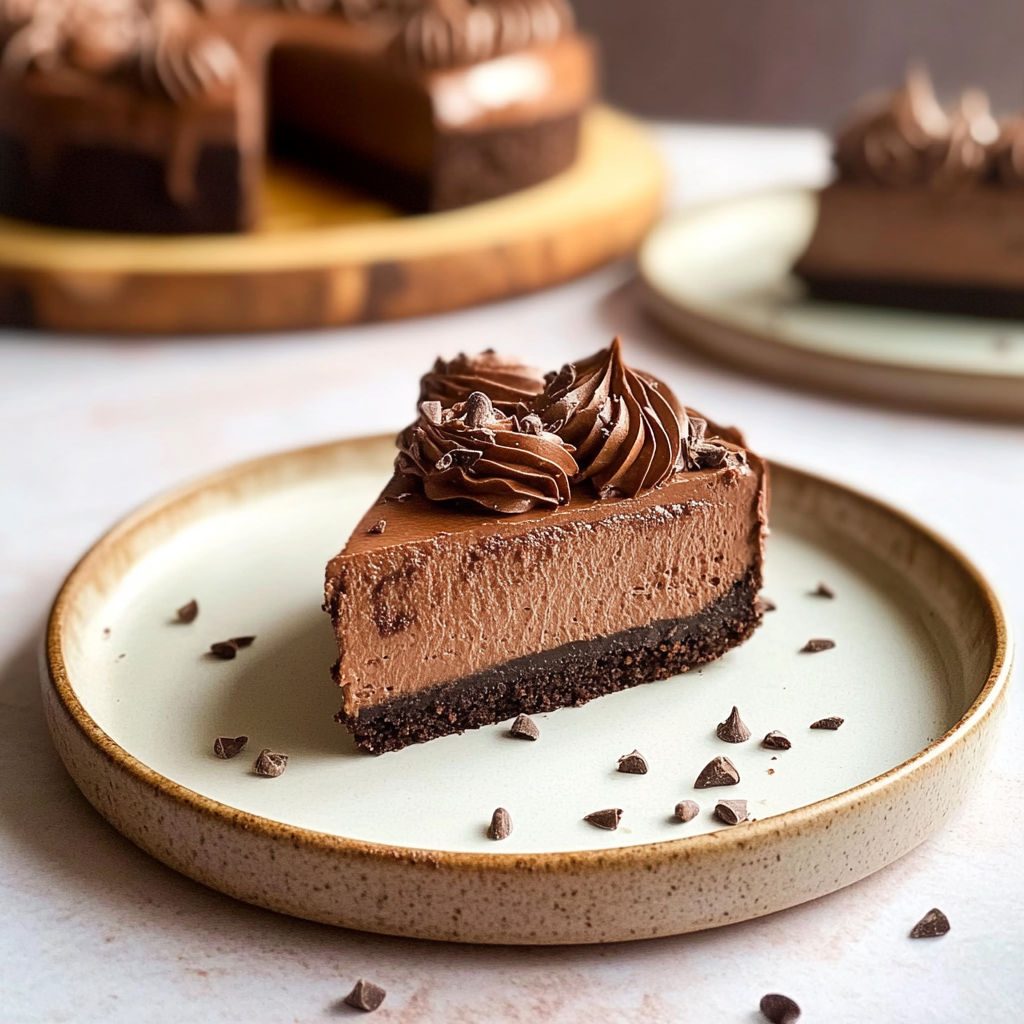 Vegan Chocolate Mousse Cheesecake