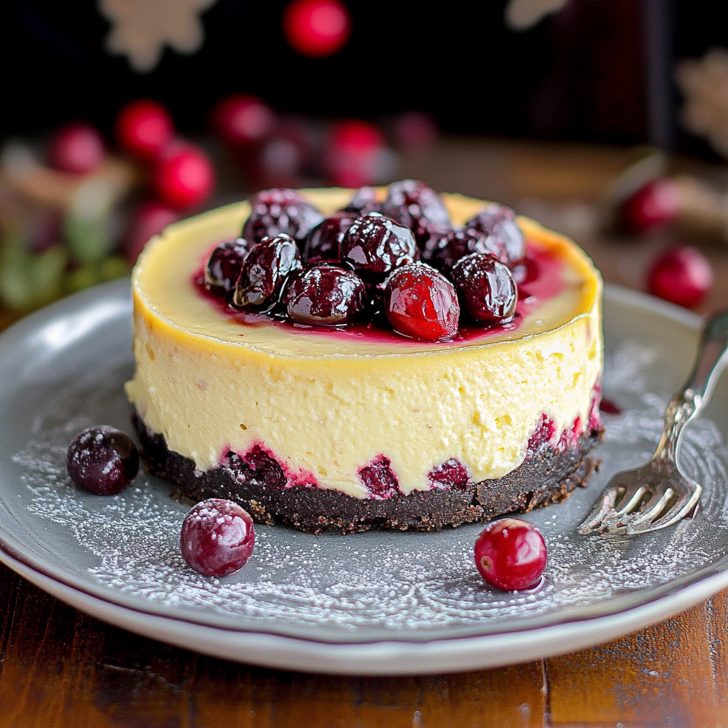 White Chocolate Cranberry Cheesecake