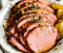Air Fryer Ham with Garlic Butter