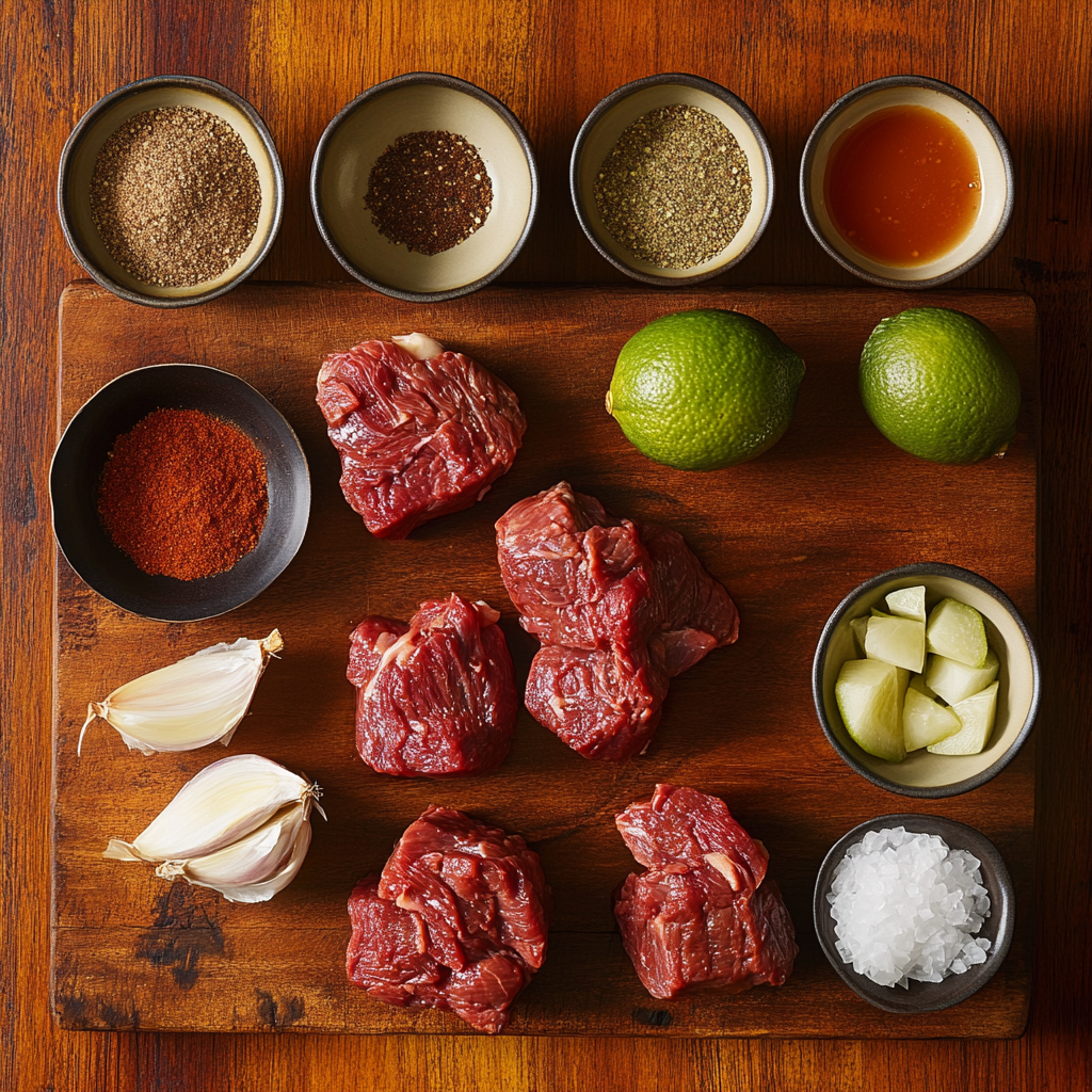 Birria Tacos ingredients