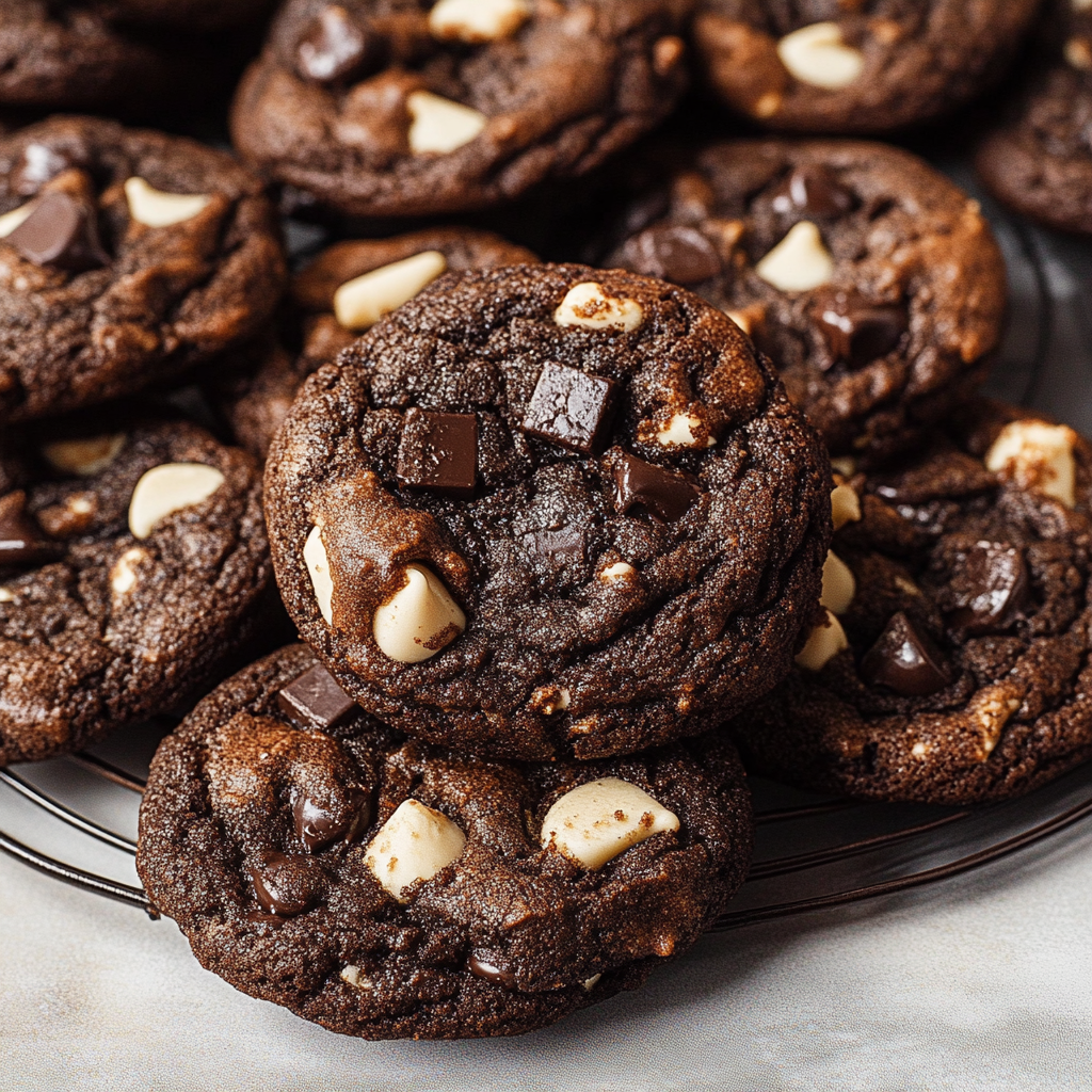 Black and White Chocolate Chip Cookies
