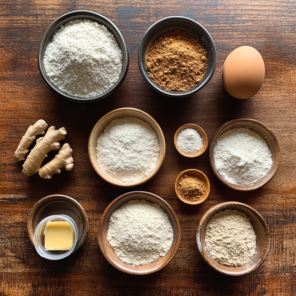 Chewy Ginger Cookies ingredients