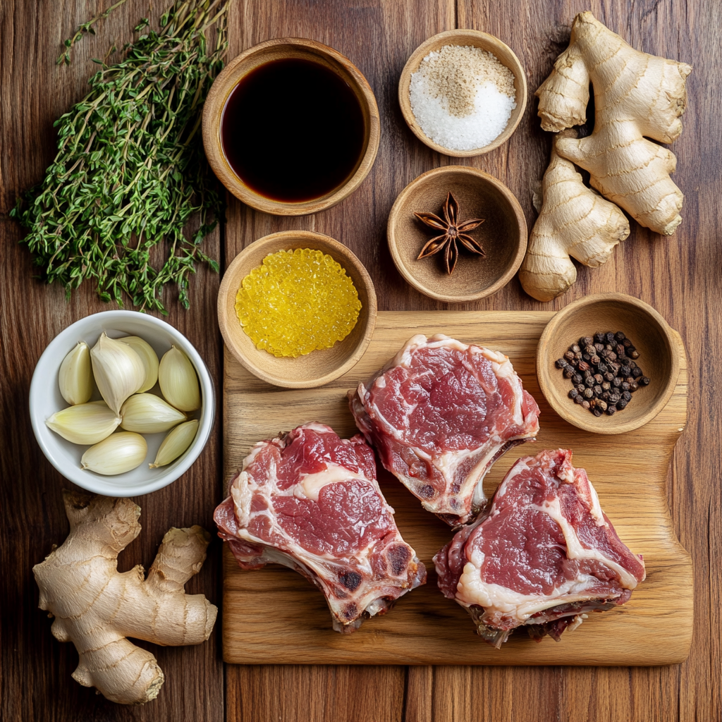Chinese Braised Veal Shank ingredients