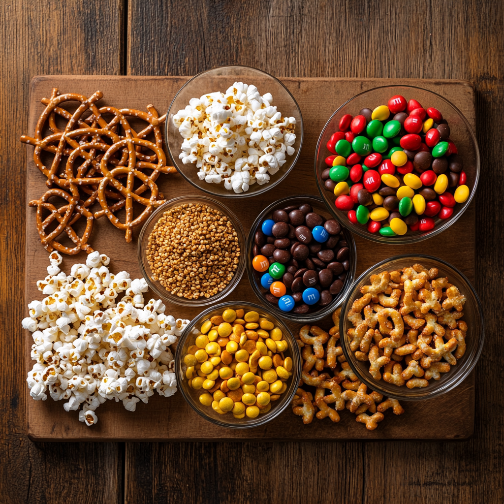 Christmas Snack Mix ingredients