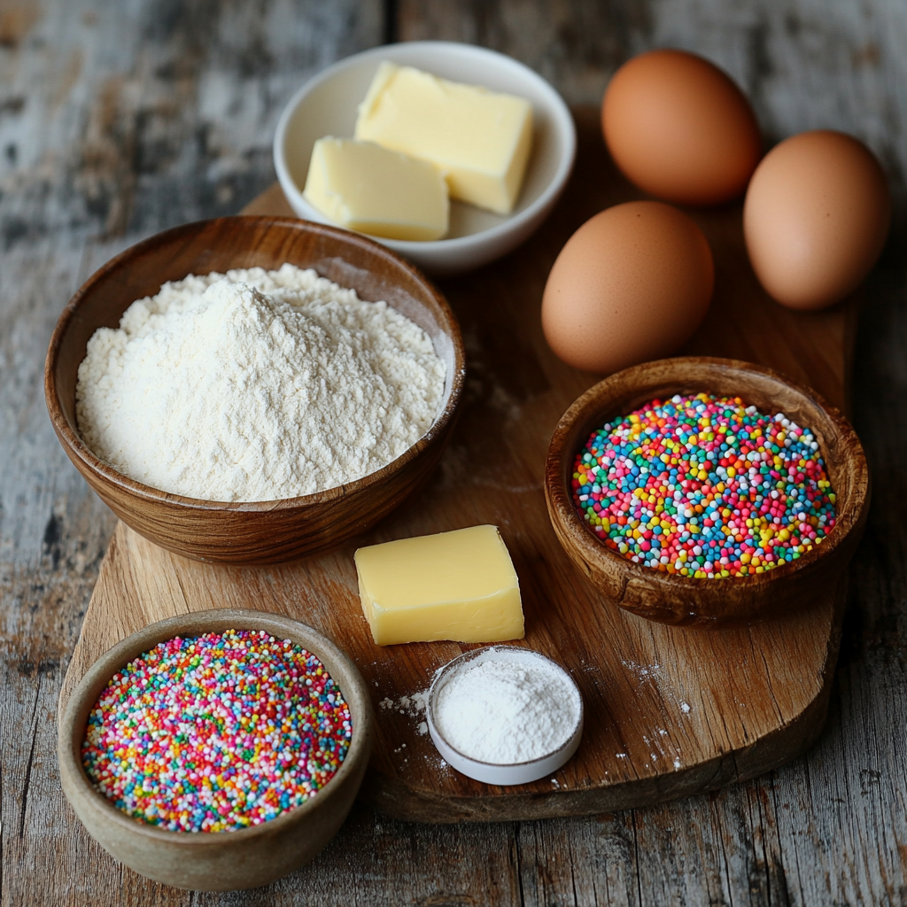 Christmas Sugar Cookie Bars ingredients