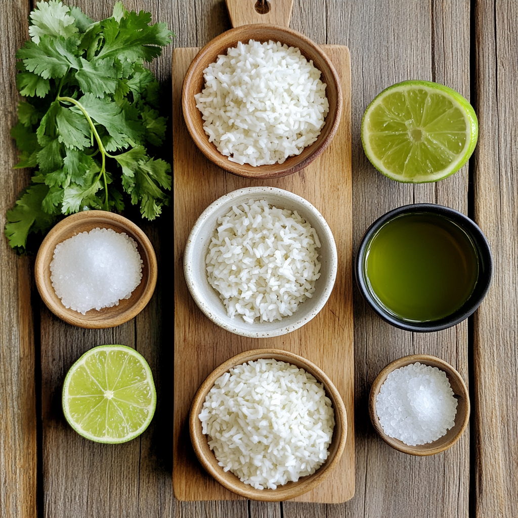 Cilantro Lime Rice ingredients
