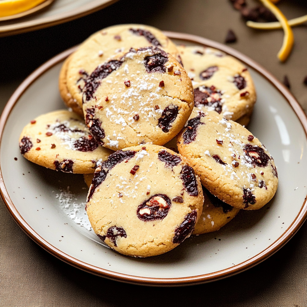 Cranberry Orange Shortbread Cookies 1
