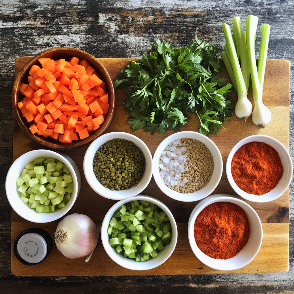 Detox Moroccan Lentil Soup ingredients