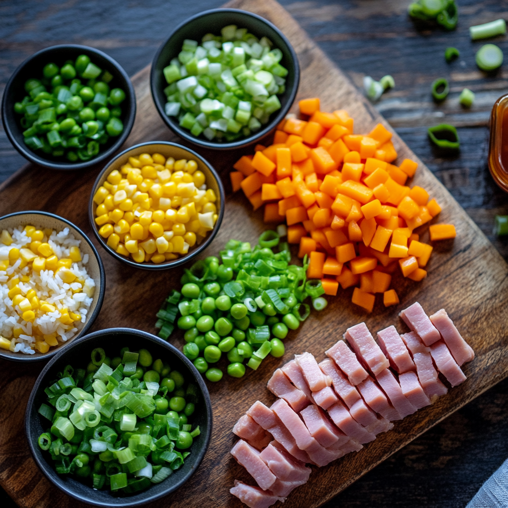 Easy Spam Fried Rice ingredients