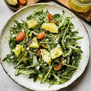 Everyday Arugula Side Salad with Lemon Basil Vinaigrette 1