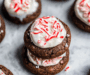 Frosted Peppermint Brownie Cookies