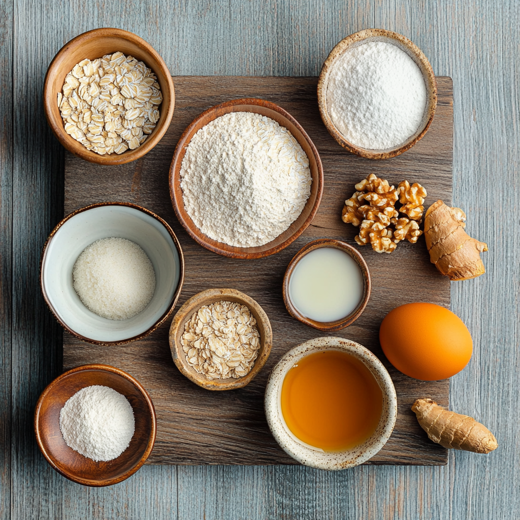 Iced Gingerbread Oatmeal Cookies ingredients