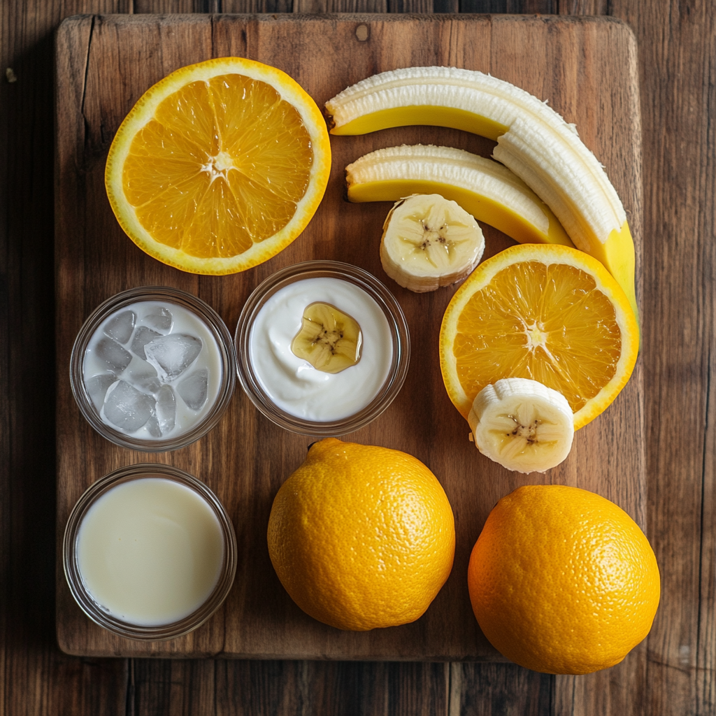 Immune Boosting Sunshine Citrus Smoothie ingredients