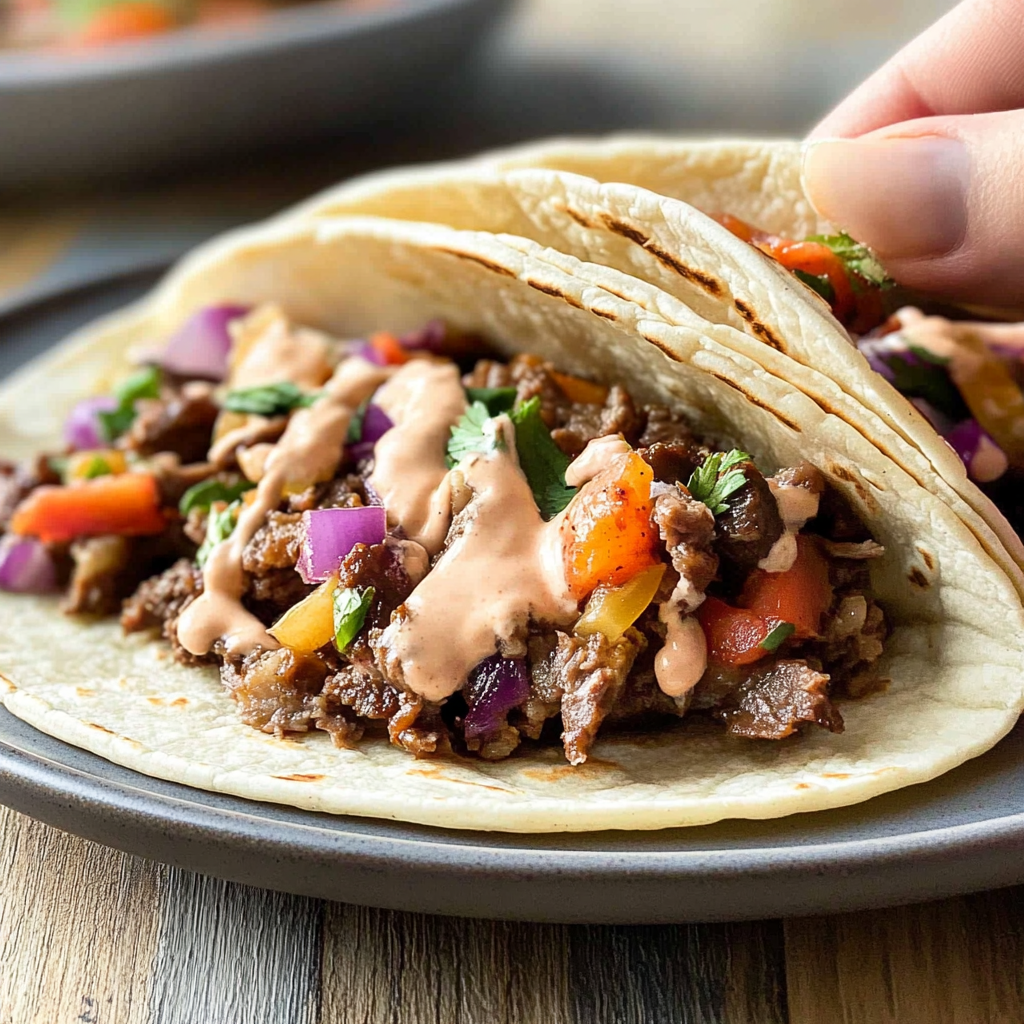 Korean Beef Steak Tacos