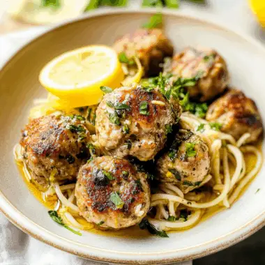 Lemon Chicken Piccata Meatballs 1