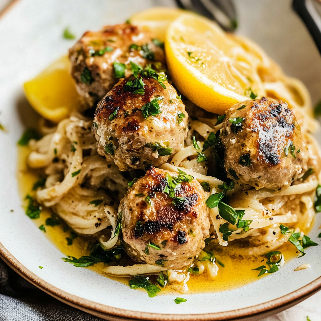 Lemon Chicken Piccata Meatballs