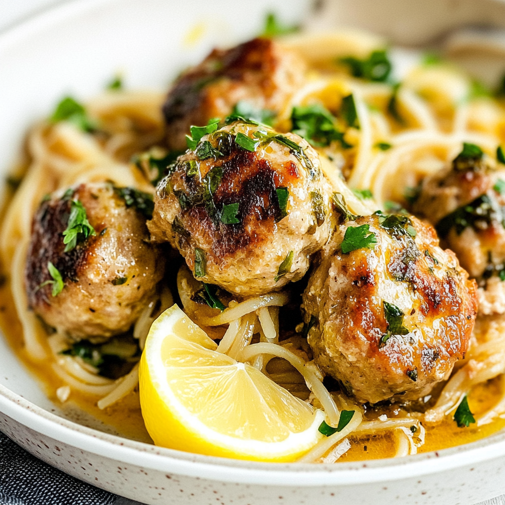 Lemon Chicken Piccata Meatballs