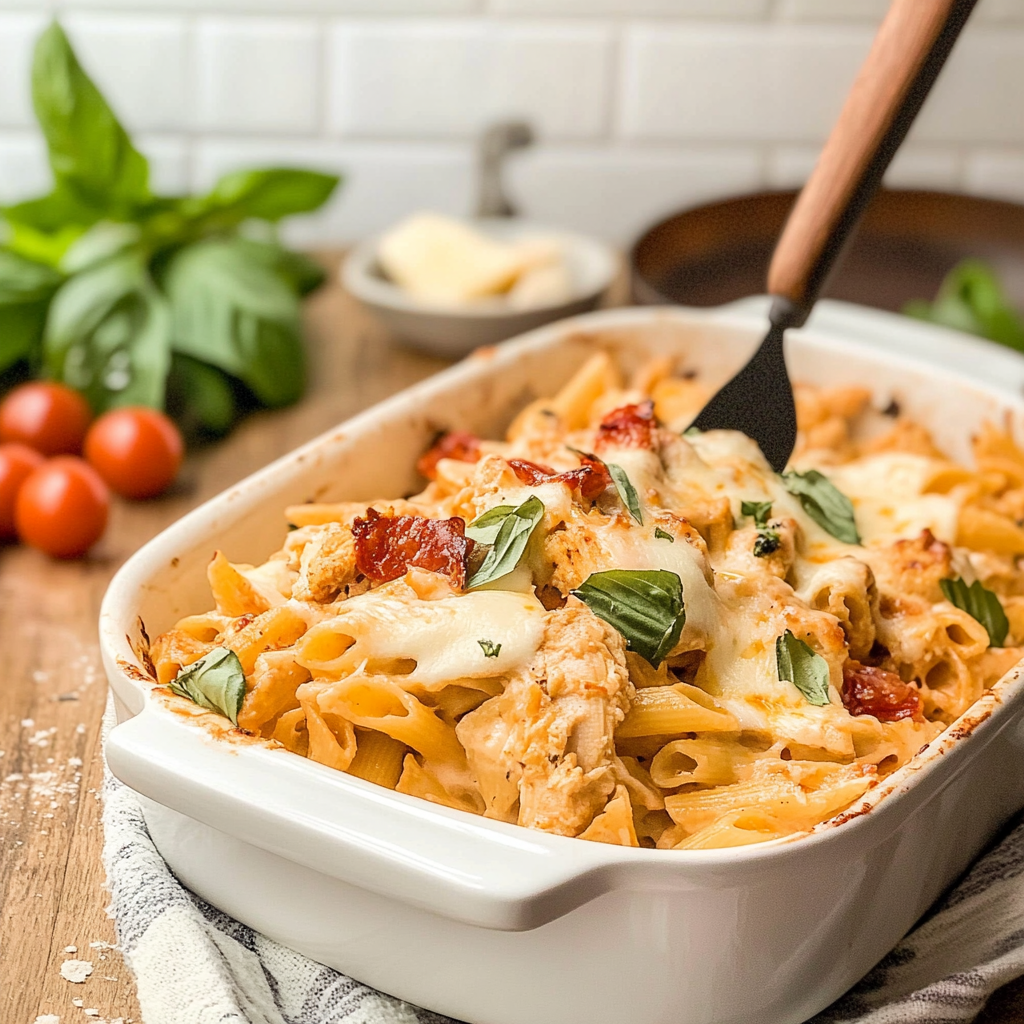 Marry Me Chicken Pasta Casserole